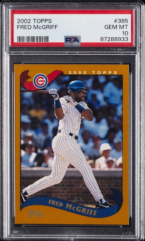 2002 TOPPS #385 FRED MCGRIFF PSA 10