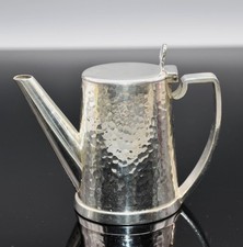 Art Deco Kanne Milchkännchen Zwanenburg Holland versilbert Hotelsilber gehammert