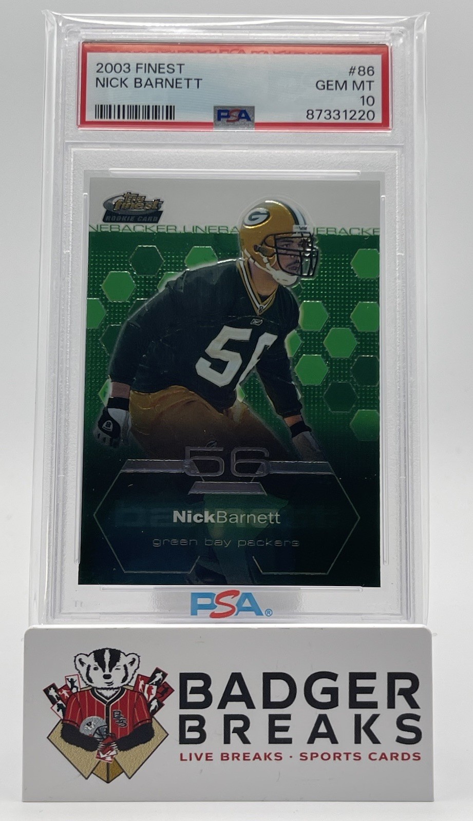 Nick Barnett Finest #86 Base