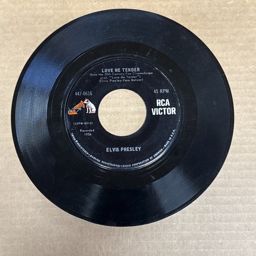 45 rpm Vintage 7” Vinyl Single Record Jukebox Elvis Presley Love Me ...
