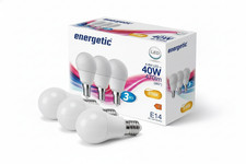 E14 Mini Globe LED Light Bulbs 470 Lumen Warm White - 3 Pack