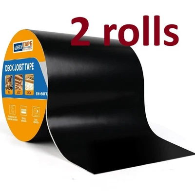 ADHES TAPE PURSUIT OF PERFECTION 2x ADHES Deck Joist Tape 6"x50' Weather Resistant & Waterproof, 2 Rolls = 100'