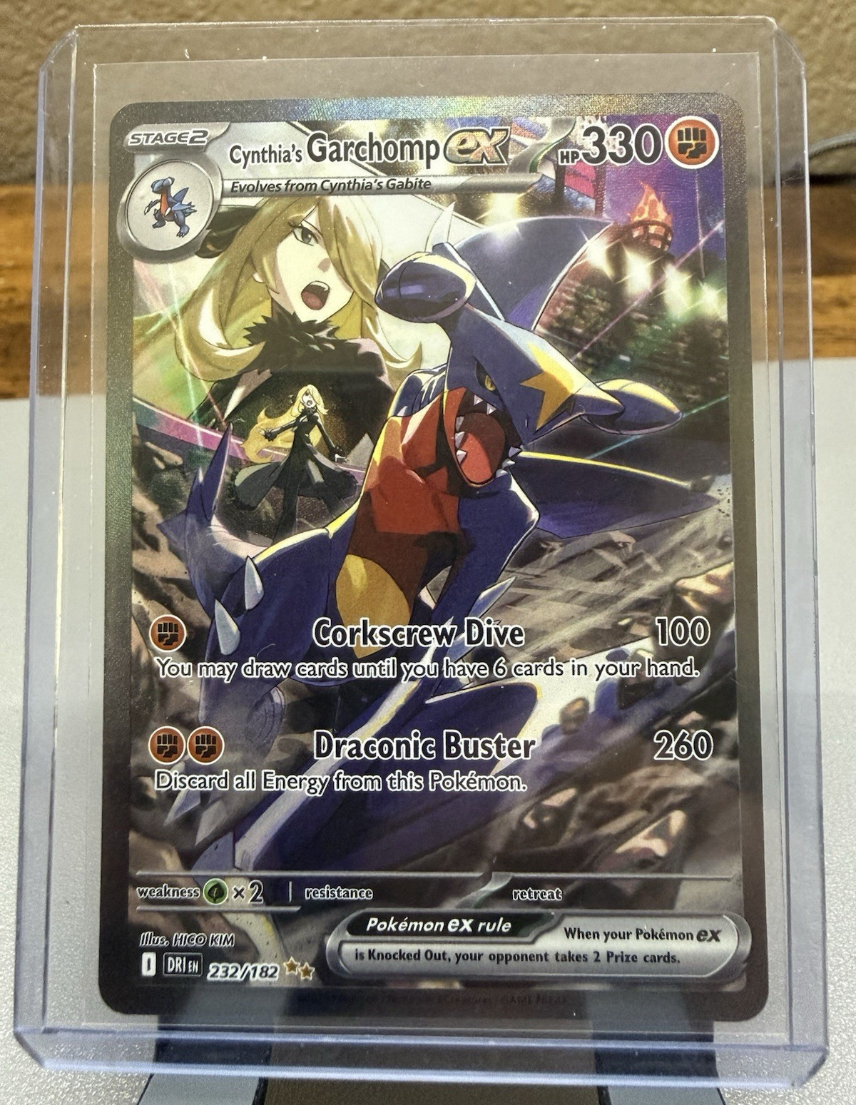 Cynthia's Garchomp ex 232/182 Destined Rivals Secret Rare Full Art Holo Eng