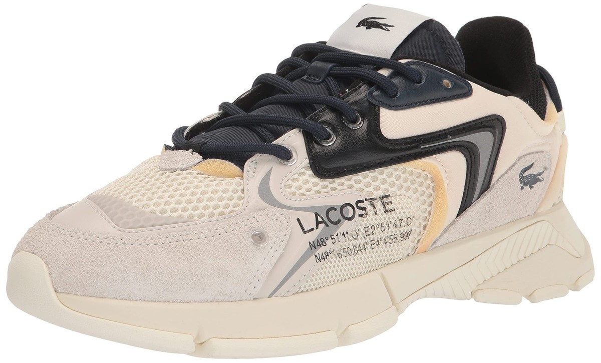 Lacoste Mens L003 Neo Textile Sneakers | Off White/Black