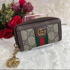 Gucci GG Supreme Ophidia Marmont Key Pouch Purse Coin Wallet Compact Key Case