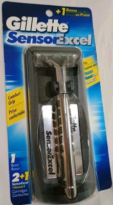 Gillette Sensor Excel Razor🏵️Bonus Pack 2 Excel Cartidges + 1 Sensor3 Cartridge - Image 1 of 4