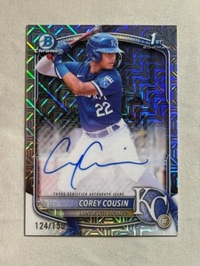 2025 Bowman Chrome HTA Choice Corey Cousin Rookie Auto 1st RC /150 Royals (B)