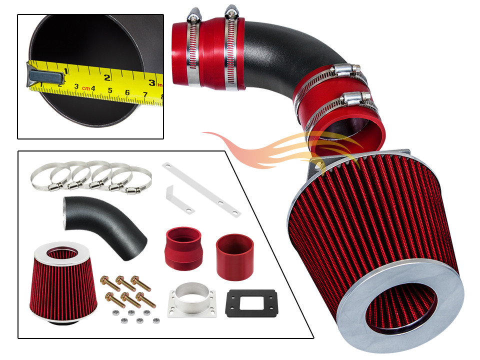 XYZ RW RED Short Ram Air Intake Kit+ Filter 1987-1991 Camry Base DLX LE 2.0L L4