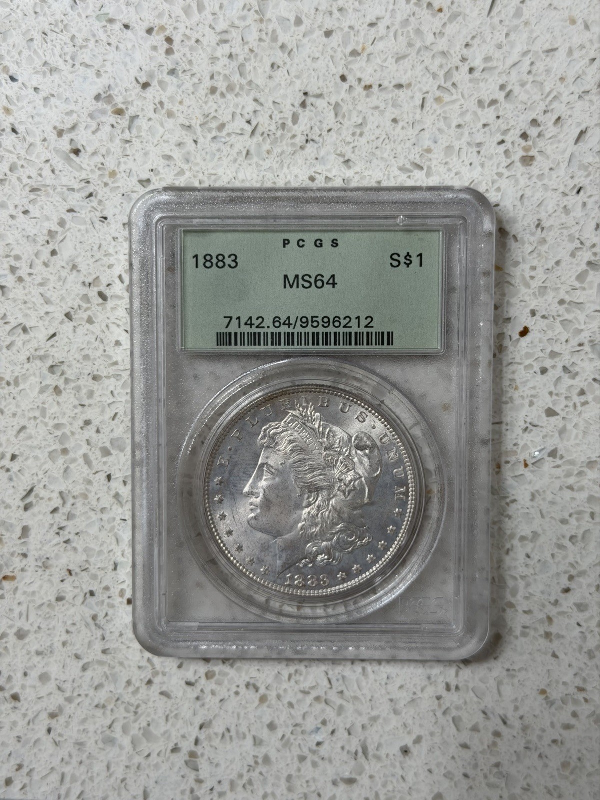 1883 MORGAN SILVER DOLLAR PCGS MS64