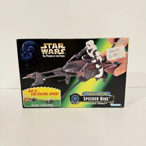 1997 Star Wars Power of the Force Power Racing Speeder Bike Scout Trooper Kenner