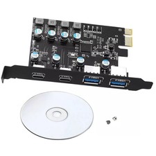 USB 3.0 PCI-E Card 2 USB-A 2 USB-C PCI Express Extension Card USB3.0 5Gbps