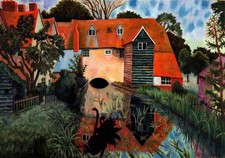 The Mill at Tidmarsh : Dora Carrington : 1918 : Archival Art Print