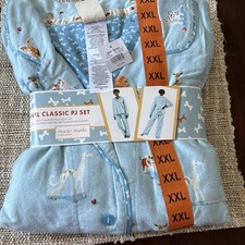 Munki Munki Women's Dogs Flannel Pajama Set Size 2XL, NWT, Light Blue XXL, NWT