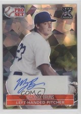 2021 Leaf Pro Set Metal 1991 Base Red Crystals Maddux Bruns #PS1-MB1 Auto v9t