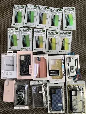 100 Pc Lot  iPhone X, XR, XS Max,11 Pro & 11 Pro Max 50 Cases & 50 Temper Glass!
