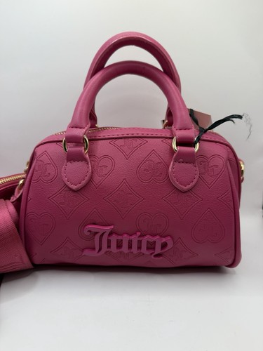 Juicy Couture Hot Pink Mini Satchel Crossbody Bag NWT Charm Y2K Barbiecore set