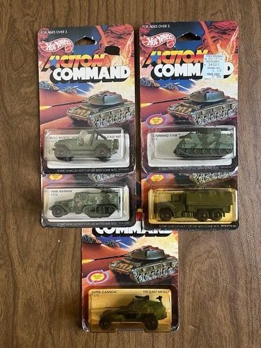 Vintage Hot Wheels Action Command Lot of 5 Vehicles 1984