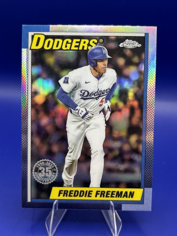 Freddie Freeman Topps 2025 Chrome Update 1990 Topps Insert #90CU-6 Dodgers
