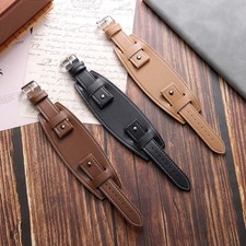 20/22/24mm Bund Strap Men's Watch Band Vintage Cowhide Cuff Watchband Bracelet