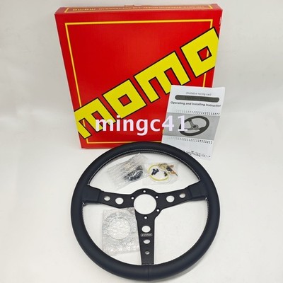 Brand NEW MOMO Prototipo Steering Wheel Heritage Black Leather 350mm