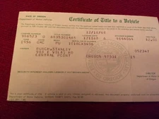 Vintage Historical Oregon Document 1950 GMC Pickup