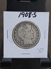 1908-S Barber Silver Half Dollar Cirulated  Clean Coin!
