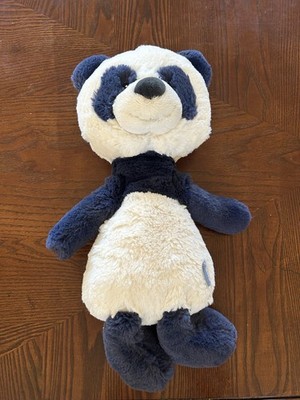 Baby Gund Toothpick Panda Teddy Bear Plush Navy Blue White Stuffed Animal Toy