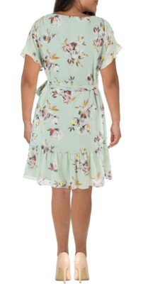 Lauren Ralph Lauren Floral Crinkled Georgette Women's Dress : 12