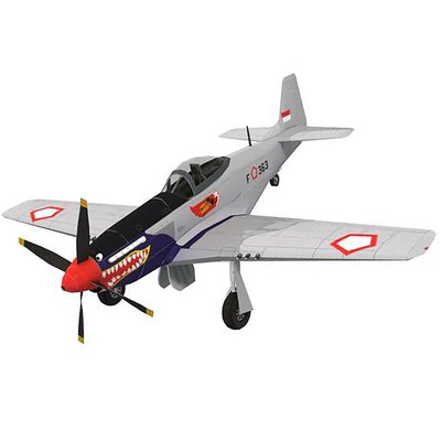 1:33 Scale P-51D Mustang Fighter Model DIY Unassembled Paper Kit for Children