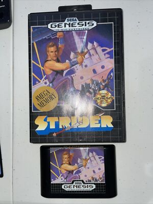 Strider (Sega Genesis, 1990) Cartridge & Case No Manual Tested & Working