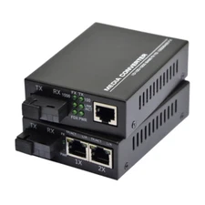 1 Pair 1SC 2RJ45 Fiber Optic Media Converter 1SC 1RJ45 Fiber Optic Transceiver