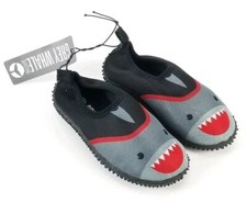 Grey Whale Boys Youth Water Shoes Sz 7/8 Shark Black Grey Beach Summer  New