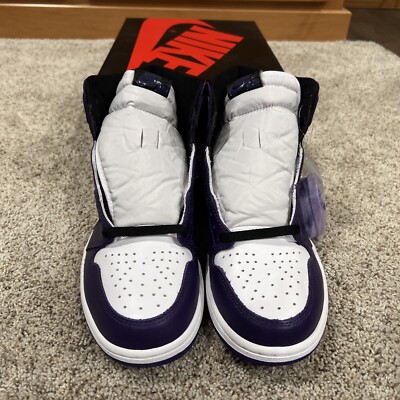 Nike Air Jordan 1 Retro High OG Court Purple Black White 555088 500 Size 9
