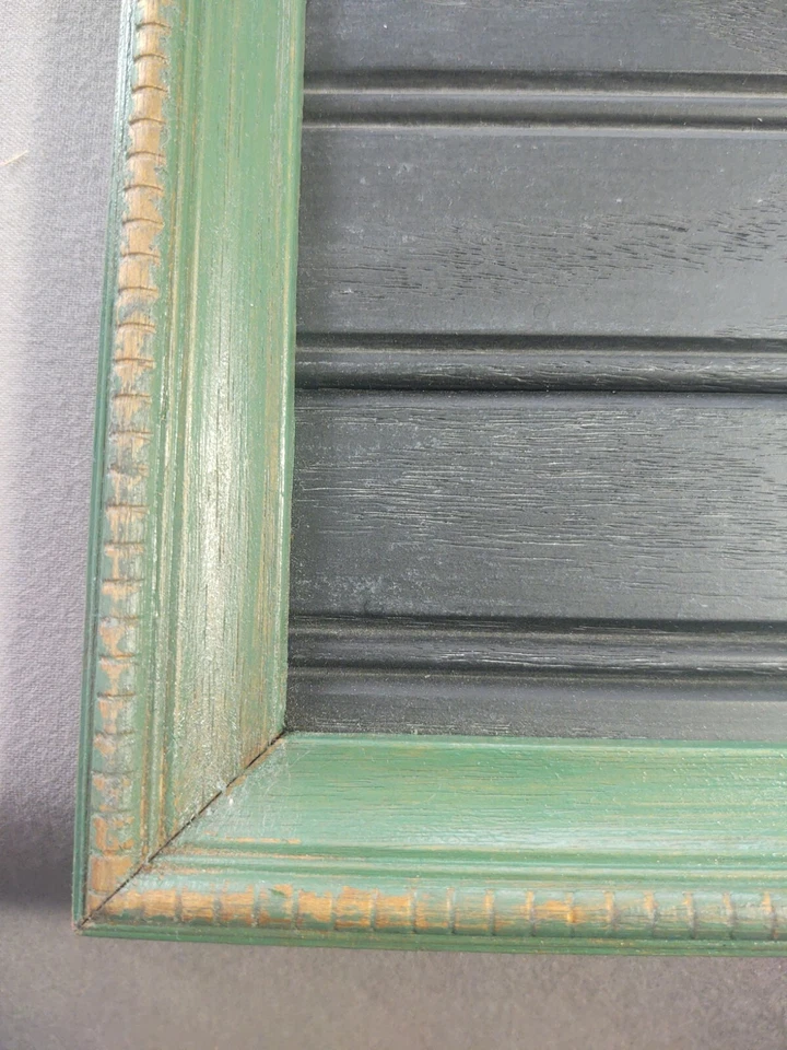 Pizarra hecha a mano marco verde Wainscot pintura pizarra 12,5" x 15,5" Foto 4 de 4