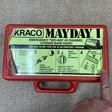 Kraco Mayday 1 Emergency Two-Way 40 Channel CB Radio KCB-4006 Case Antenna I