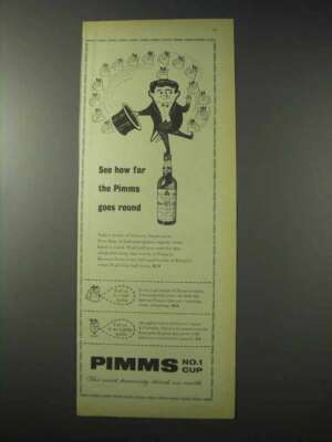 1958 Pimms No. 1 Cup Ad - See How Far Goes Round