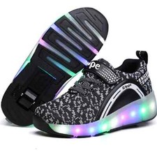 SDSPEED Kids Roller Skate Shoes with Single Wheel Shoes Sport Sneaker LED 5
