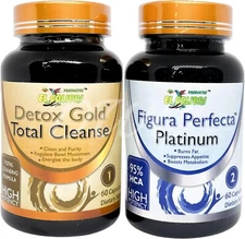 Health Set Detox Gold Total Cleanse and Figura Perfecta Platinum 30 Days Supply