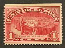 TRAVELSTAMPS: 1913 US SCOTT #Q1 ,1c PARCEL POST, OFFICE CLERK , MINT, OG HINGED