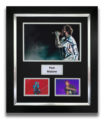 POST MALONE HAND SIGNED FRAMED PHOTO DISPLAY - MUSIC AUTOGRAPH - ROCKSTAR 2.