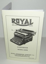 ROYAL  KMM TYPEWRITER INSTRUCTIONS REPRODUCTION thumbnail