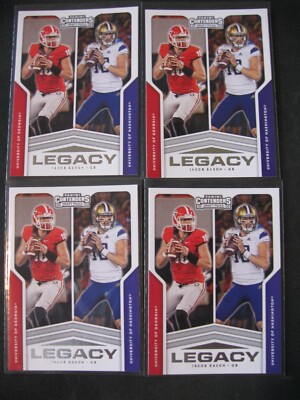 JACOB EASON 4-CARD LOT 2020 Contenders Draft Picks LEGACY #14 BULLDOGS/HUSKIES