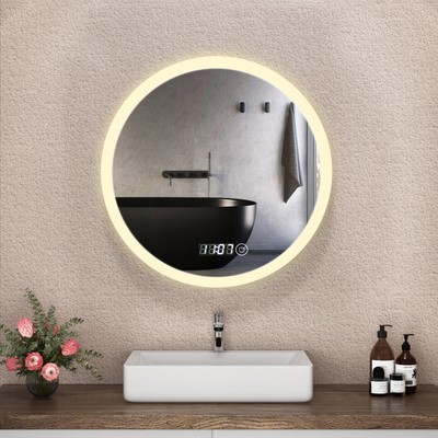 LED Badezimmerspiegel Rund Badspiegel Touch mit Beleuchtung Wandspiegel  60cm