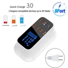 5V 8A Multi-Ports USB Adapter Wall Charger Smart LED Display Charging Station