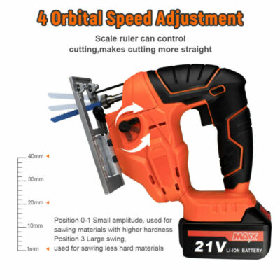 21V Cordless Woodworking Cutting Jigsaw Jig Saw w