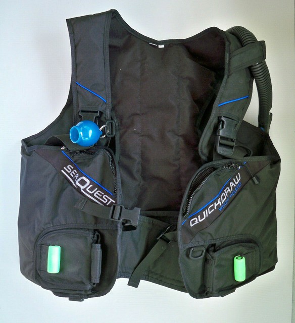 Scuba Diving Vest SeaQuest Quick Draw Weight Holster SZ XL EXCELLENT eBay