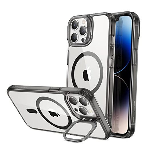 for Compatible with MagSafe, Built-in iPhone 13 Pro Max Case Clear Black