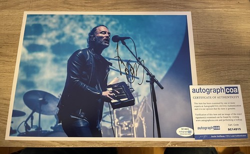 Thom Yorke Radiohead Signed 8.5 X 11 Photo ACOA COA