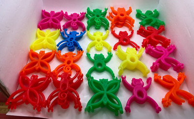 Hangable plastic Monkeys Lizards Bears Butterflies Multicolored Joins Together