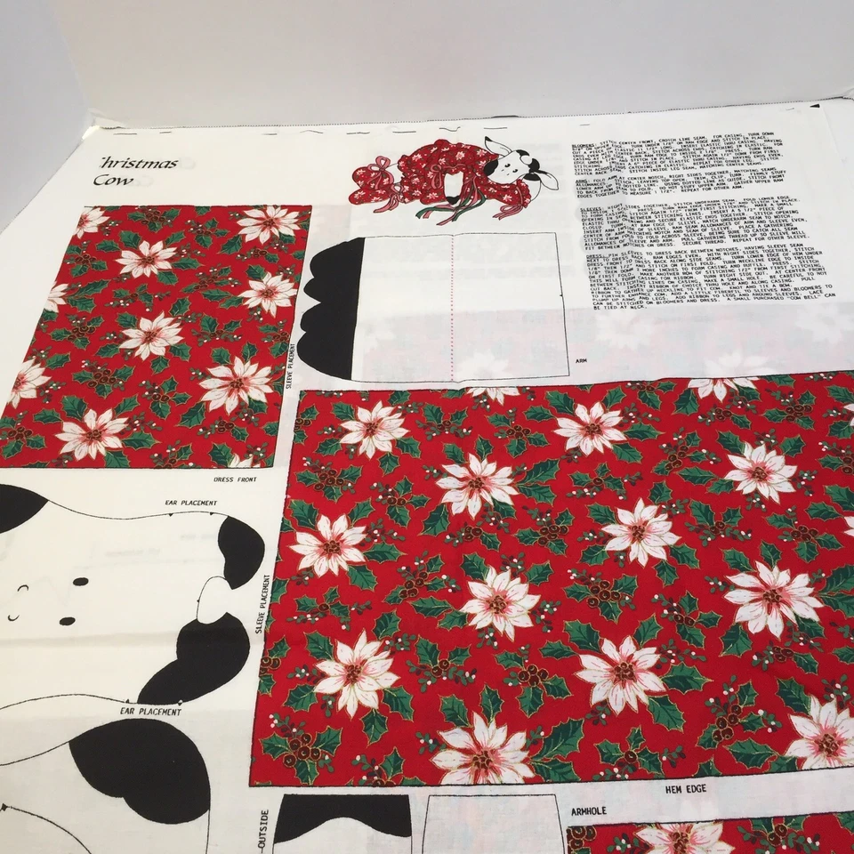 Christina Christmas Calico Cow Fabric Panel Springs Foto 2 de 4